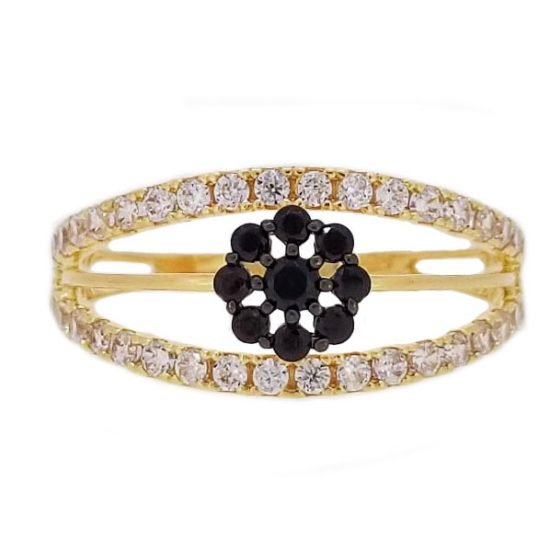 Gold-Ring-BlackStone-Zircon-Jewelry-New-Soneri-Gesm