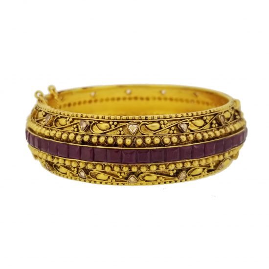 Gold-BangleBracelet-Ruby-Jewelry-New-Soneri-Gems