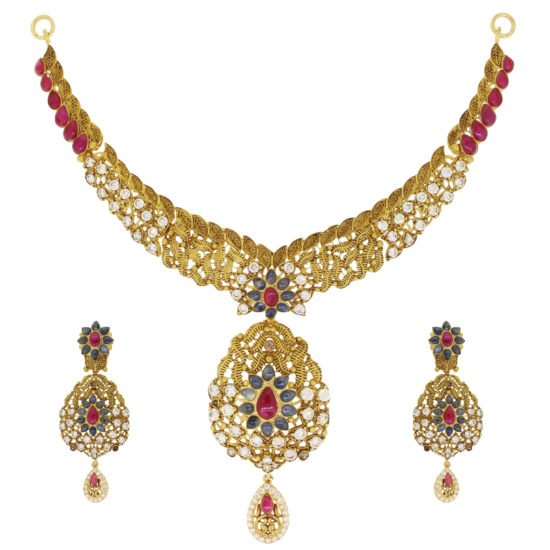 Gold Necklace Set Naurattan