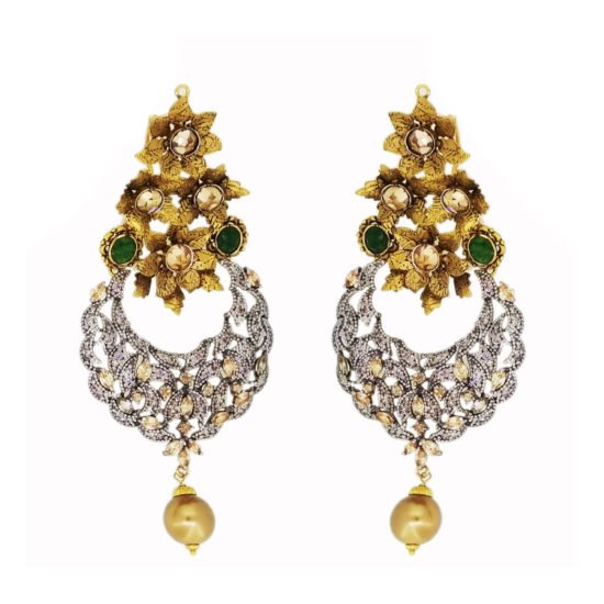 Flower design Gold Earrings