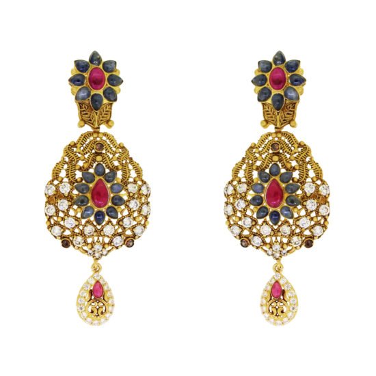 Gold Earrings Naurattan Gemstones