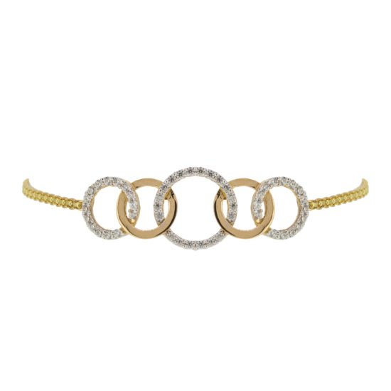 Gold Bracelet with CZ