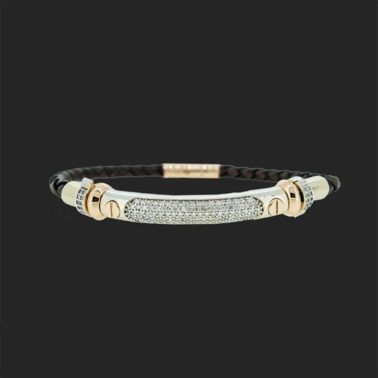 Diamond Leather Bracelet