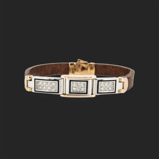 Diamond Leather Bracelet