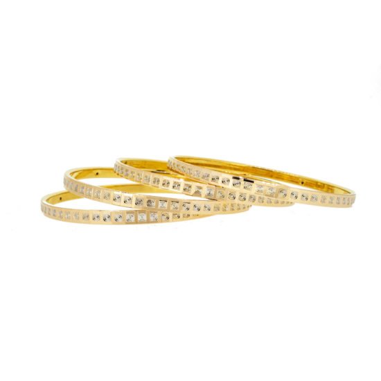 Gold Laser cut Bangles