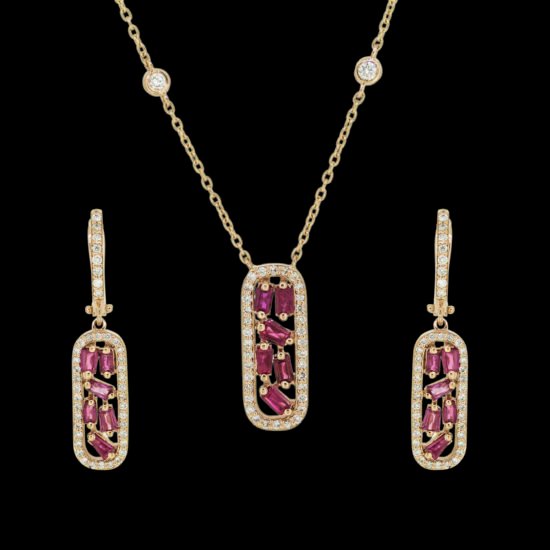 Diamond and Ruby Locket Set