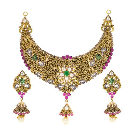 Indian Style Gold Necklace Set