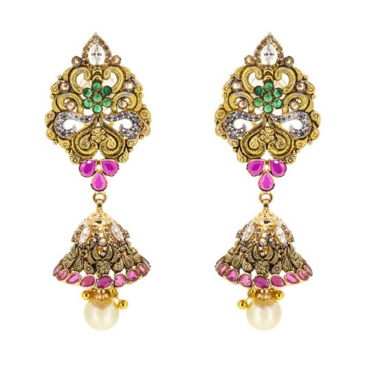 Traditional Earrings with gemstones