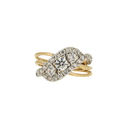 Gold Ring with Cubic Zircon