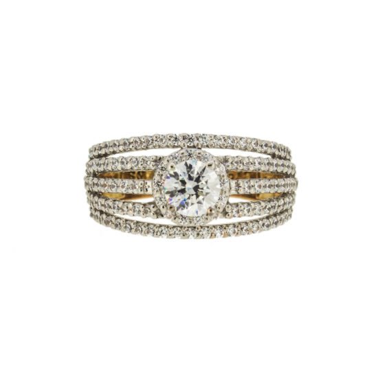 Gold Ring with Cubic Zircon