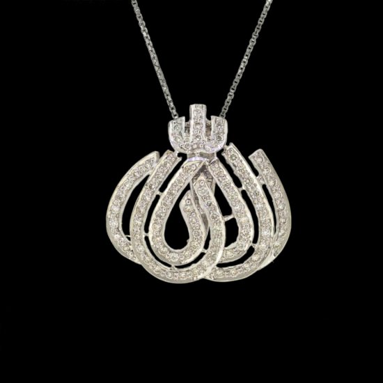 Gold and Diamond Allah Pendant