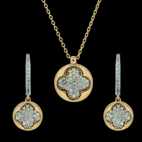 Gold and Diamond Locket Set