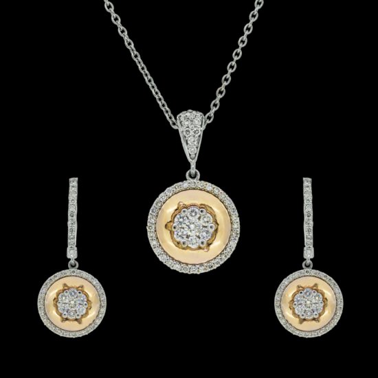 Gold and Diamond Locket Set