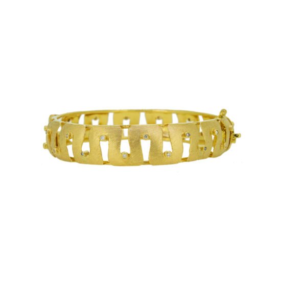 Gold Bangle with dull finish