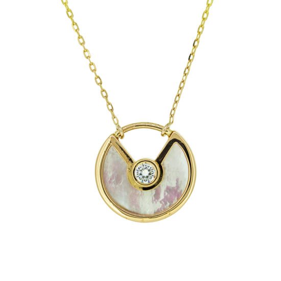 Gold locket with Mother of Pearl