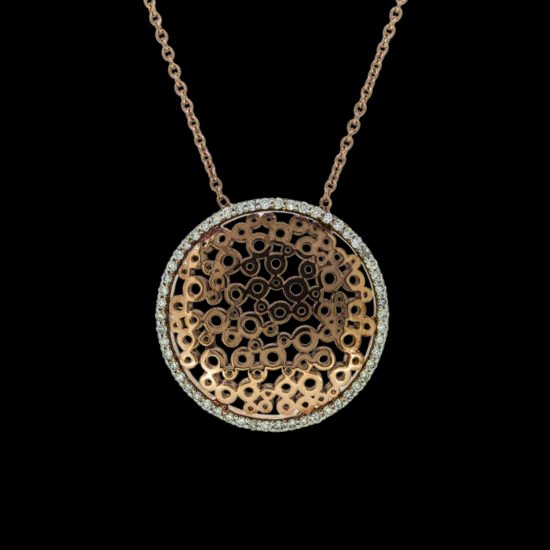 Gold Locket with diamonds