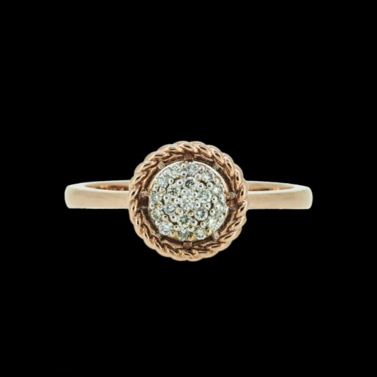 Gold ring with diamonds