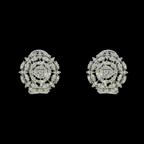 Gold Earrings studded with diamonds