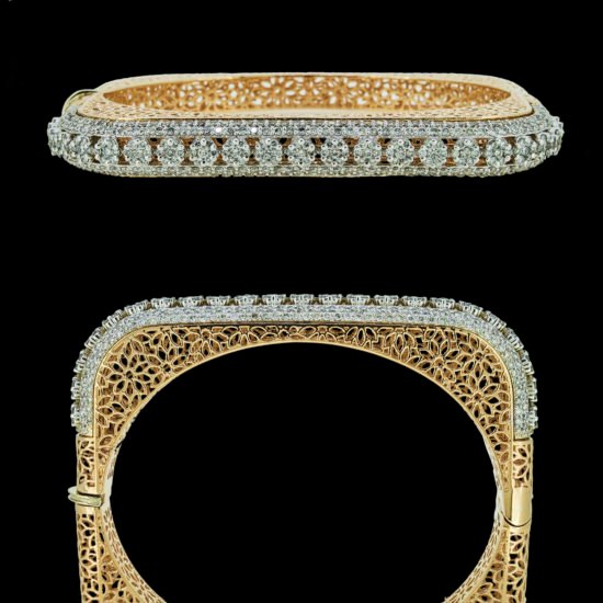 Gold Bracelet with diamonds