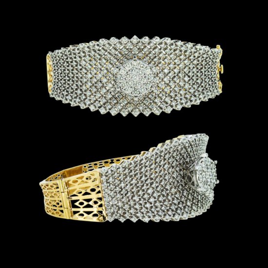 Gold Bracelet studded with diamonds