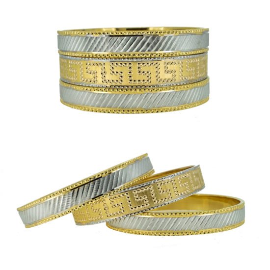 Laser Cutting Gold Bangle Set