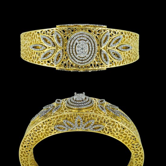 Gold Bracelet studded with diamonds