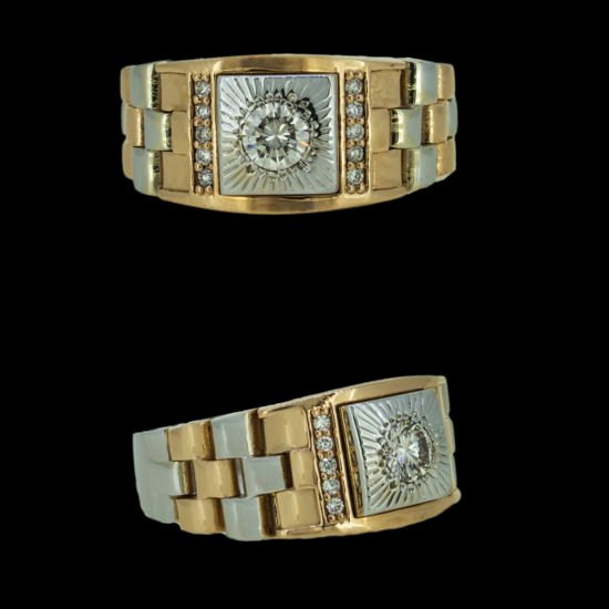 Rolex Gold ring with 28 cent diamond in center