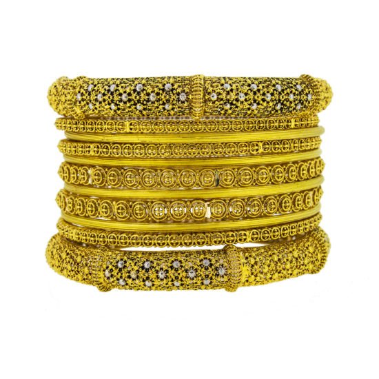 Gold bangle set