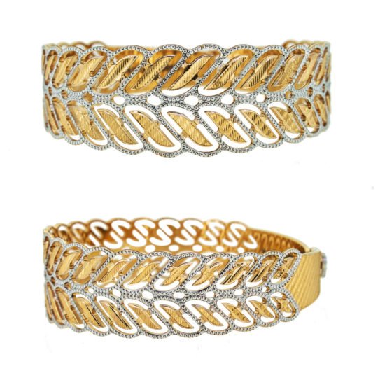 Laser cut Gold Cuff Bracelet