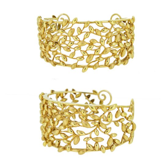 Leaf design Gold cuff