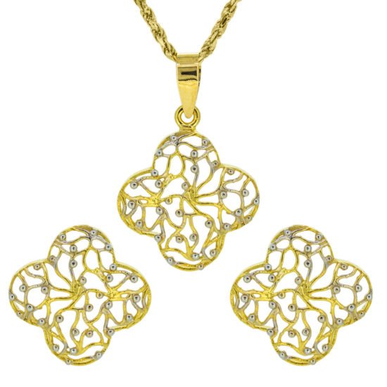 Gold pendant set