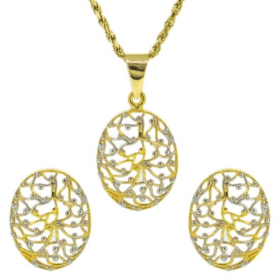 Gold pendant set