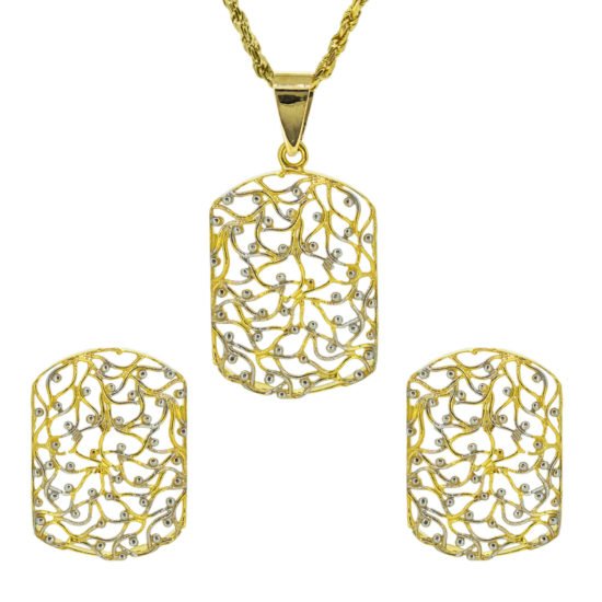 Gold pendant set